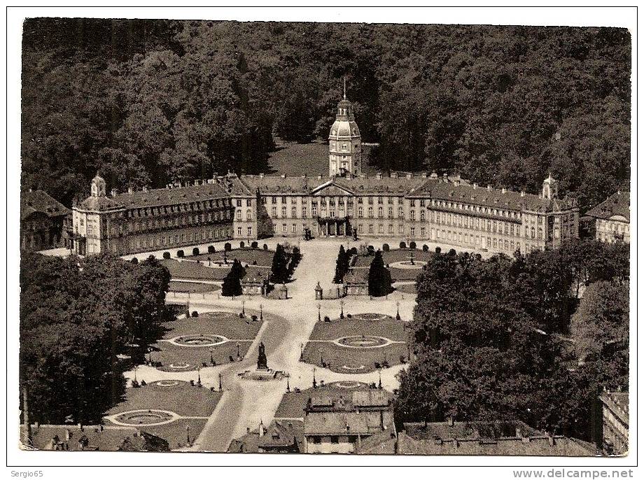 KARLSRUHE SCHLOB-PHOTOGRAPHY FROM THE AIRPLANE-not Traveled - Karlsruhe