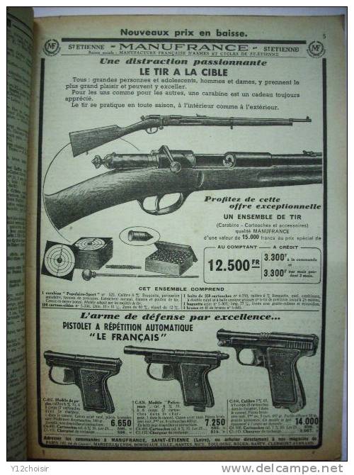 REVUE LE CHASSEUR FRANCAIS DECEMBRE 1952 PUBS MANUFRANCE JEUX JOUETS DE SOCIETE ARME PISTOLET FRANCAIS ABEILLE FORD AUTO - Chasse/Pêche