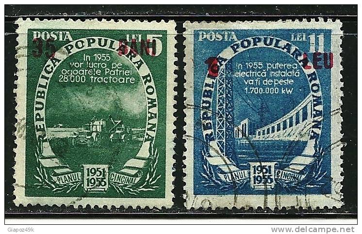 ● ROMANIA 1952 - Soprastampati - N. 1193 E 1200 Usati - Cat. ? € - Lotto N. 1153 - Oblitérés