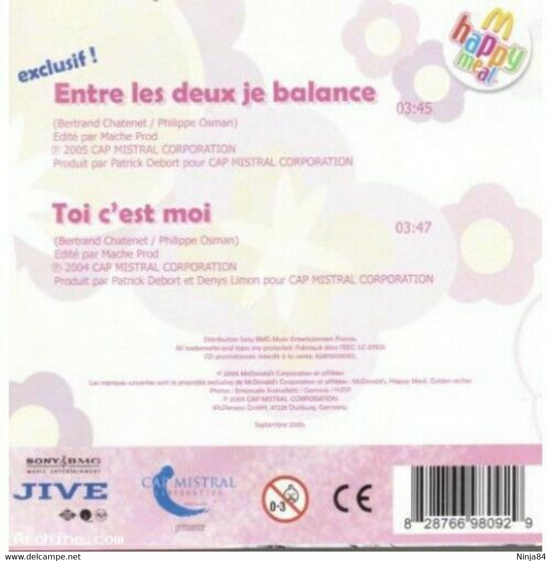 CDS  Priscilla  "  Entre Les Deux Je Balance  "  Promo - Collector's Editions