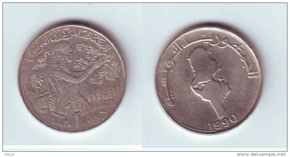 Tunisia 1 Dinar 1990 - Tunisia