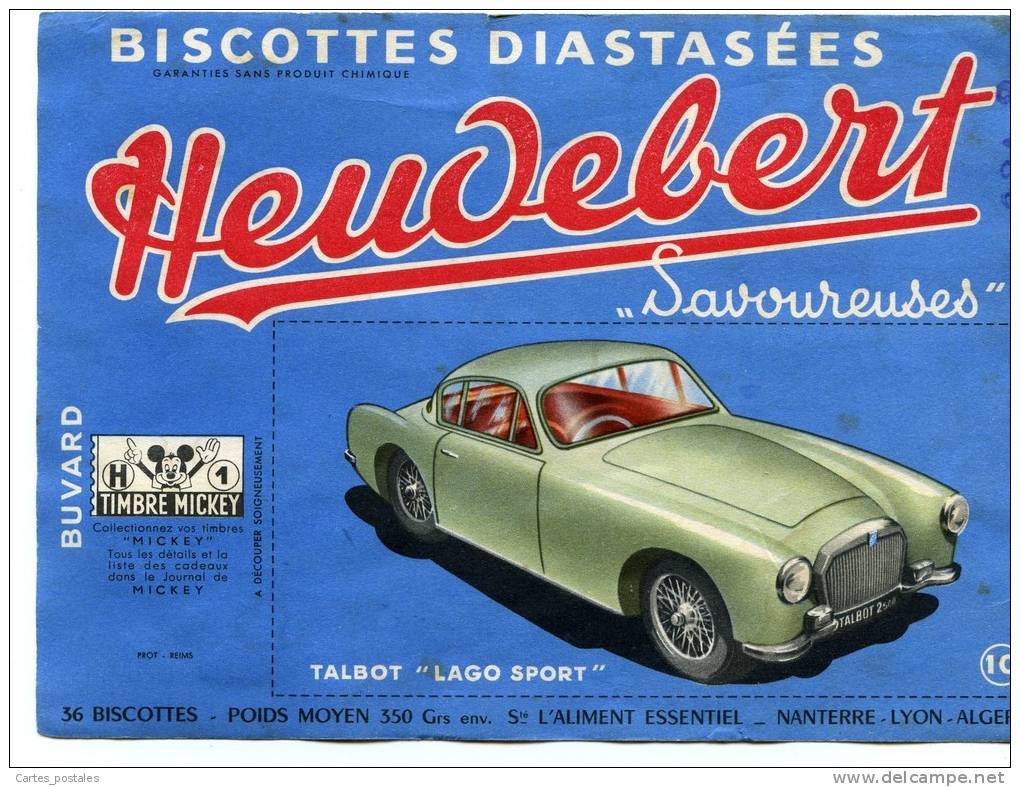 Biscottes HEUDEBERT N° 10  Talbot Lago Sport - Zwieback