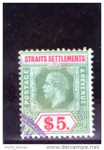 STRAIT SETTLEMENTS 1921-23 USED WMK MULT CROWN CA - Straits Settlements