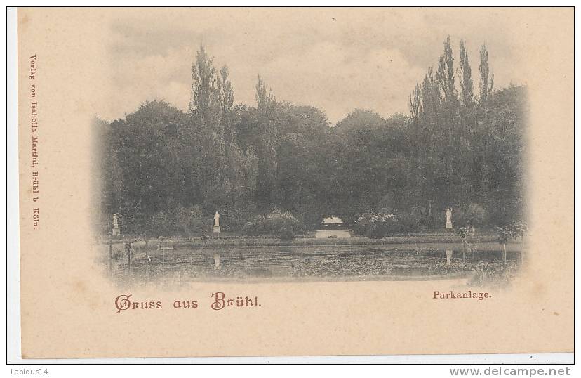 X 268/C P A  ALLEMAGNE  -GRUSS AUS BRUHL  PARKANLAGE - Bruehl