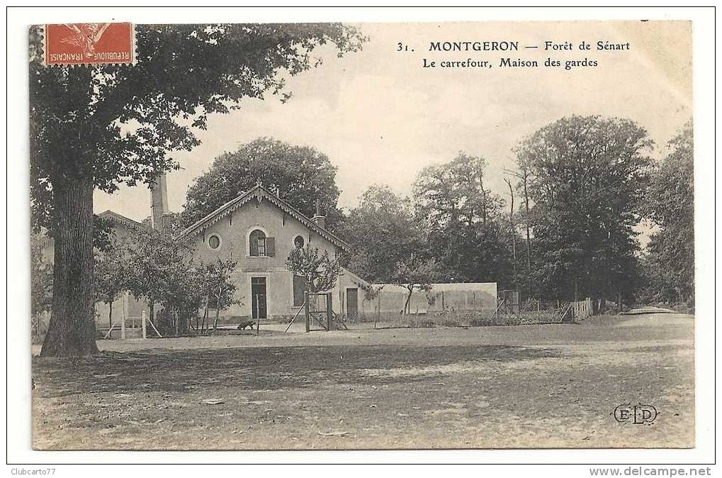 Montgeron (91) : Maison Des Gardes Au Carrefour De La Forêt De Sénart En 1908. - Montgeron