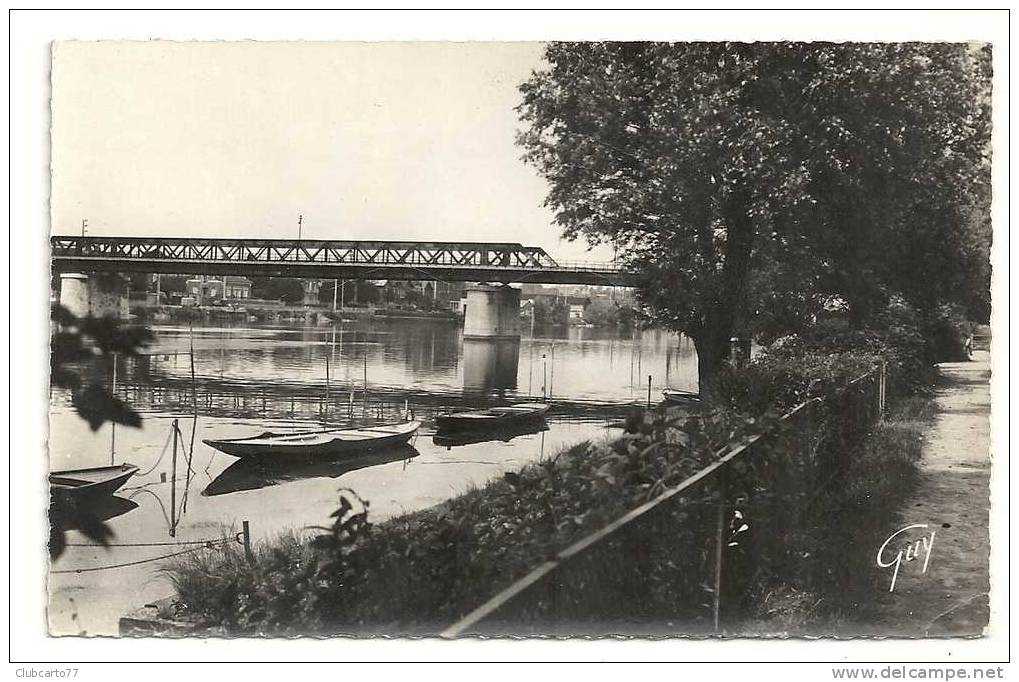 Juvisy-sur-orge (91) : Le Pont De Draveil Et Le Chemin En Bord De Seine En 1956. - Juvisy-sur-Orge