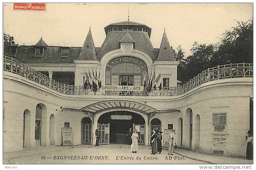 Orne - Ref A116- Bagnoles De L Orne - L Entree Du Casino - Theme Casinos    - Carte Bon Etat - - Bagnoles De L'Orne