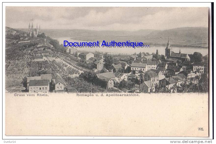 ALLEMAGNE-DEUTSCHE  /  GRUSS VOM RHEIN  REMAGEN  ( Rhénanie-Palatinat ) - Remagen