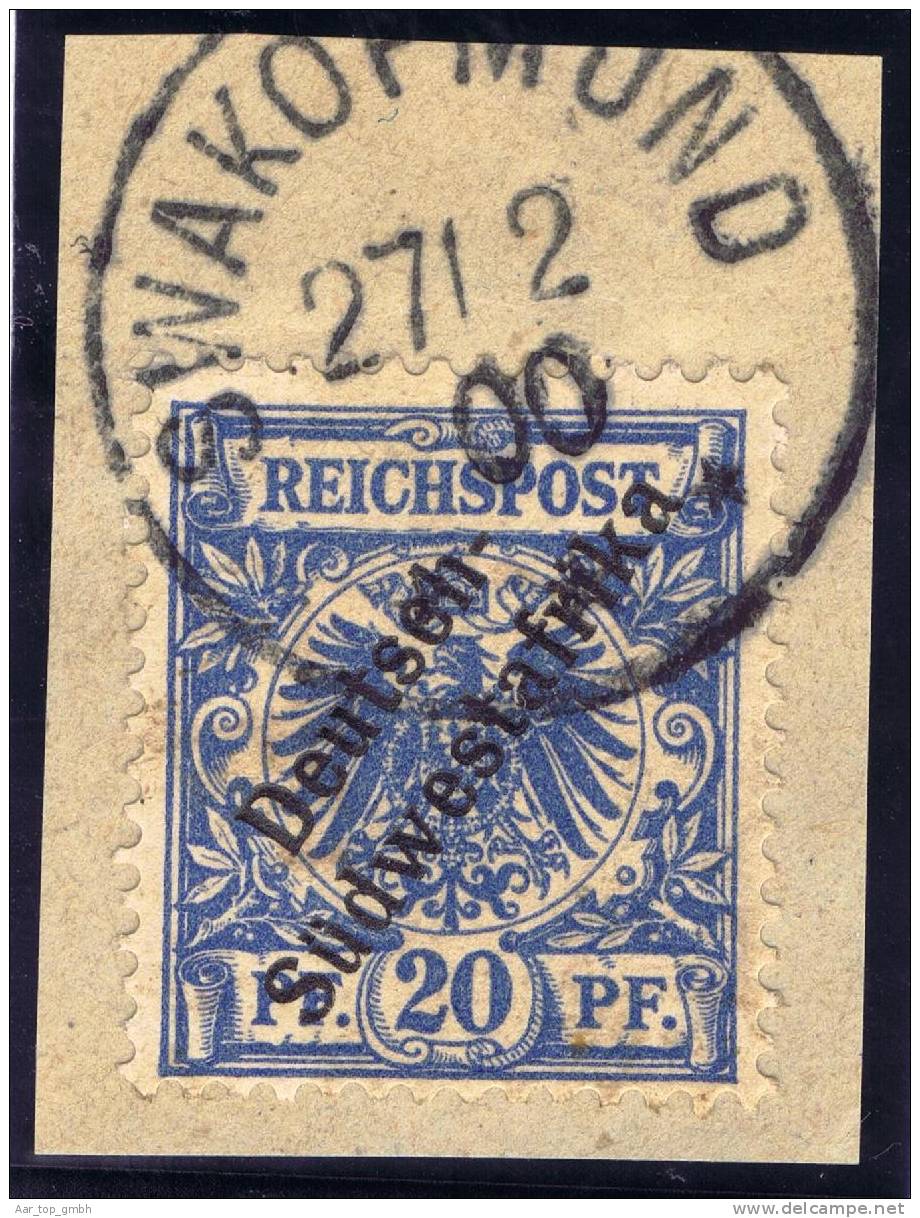 Deutsche Post In Südwestafrika SWAKODMUND 1900-02-27 Mi#8 Auf Briefstück - Sud-Ouest Africain Allemand
