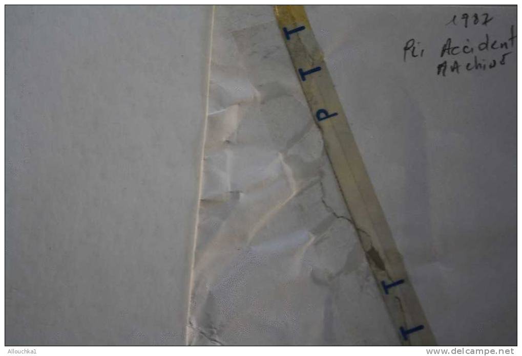 LETTRE "PLI Accidenté Déchirée Dans Le Service Réparée Par Nos Soins"EMPREINTE MACHINE AFFRANCHIR TOULON 1987 - Unfallpost