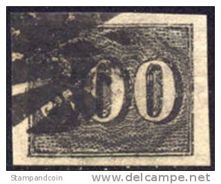 Brazil #27 XF Used 300r Black Numeral From 1850 - Oblitérés
