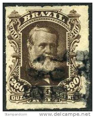 Brazil #74 Used 260r Brown Emperor Dom Pedro From 1878-79 - Gebruikt