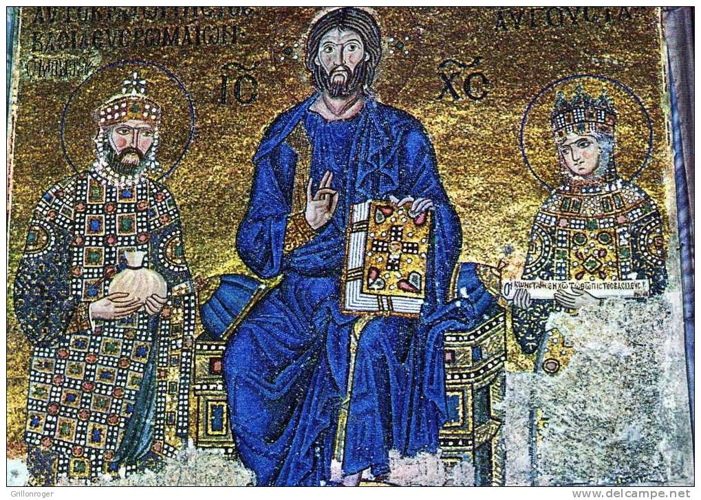 ISTANBUL  (mosaique, Constantin IX Le Christ, Zoe) - Türkei