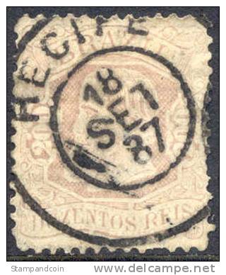 Brazil #84 Used 200r Pale Red Brown Emperor Dom Pedro From 1882 - Oblitérés