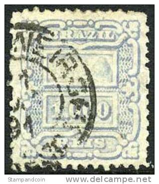 Brazil #98 Used 1000r Dull Blue From 1888 - Gebruikt