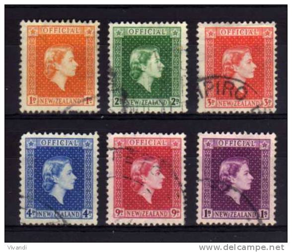 New Zealand - 1954 - Officials (Part Set) - Used - Dienstzegels