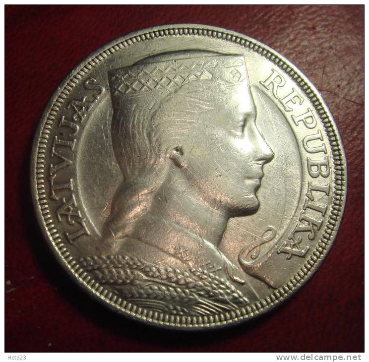 LATVIA SILVER COIN  FIVE LATI -- 5 LATI  1932 Year - Latvia