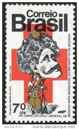 Brazil #1270 Mint Hinged 70c Dr. Cruz From 1972 - Neufs