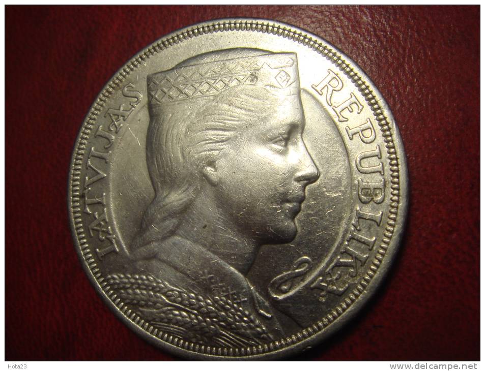 LATVIA SILVER COIN  FIVE LATI -- 5 LATI  1929 Year - Latvia