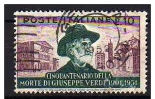 Italien   50. Todestag Von Verdi     Mi.  850    O/used   Siehe Bild - 1946-60: Poststempel