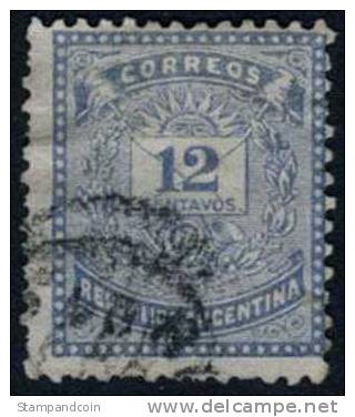 Argentina #45 Used 12c Ultra From 1882 - Usati