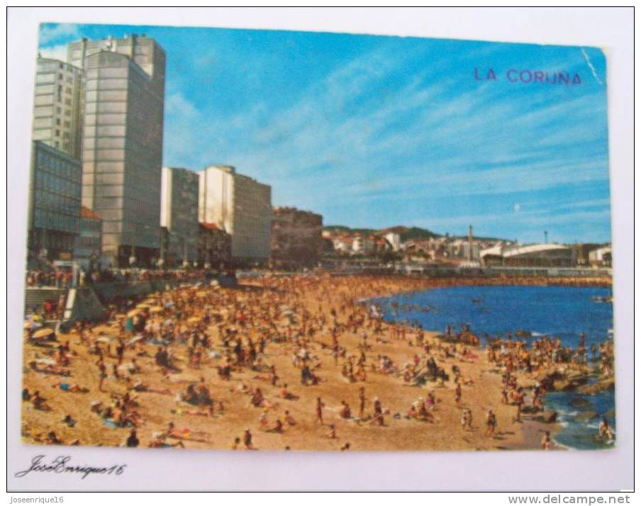 LA CORUÑA, PLAYA DEL RIAZOR, PLAGE, BEACH. ARRIBAS N° 162 - La Coruña