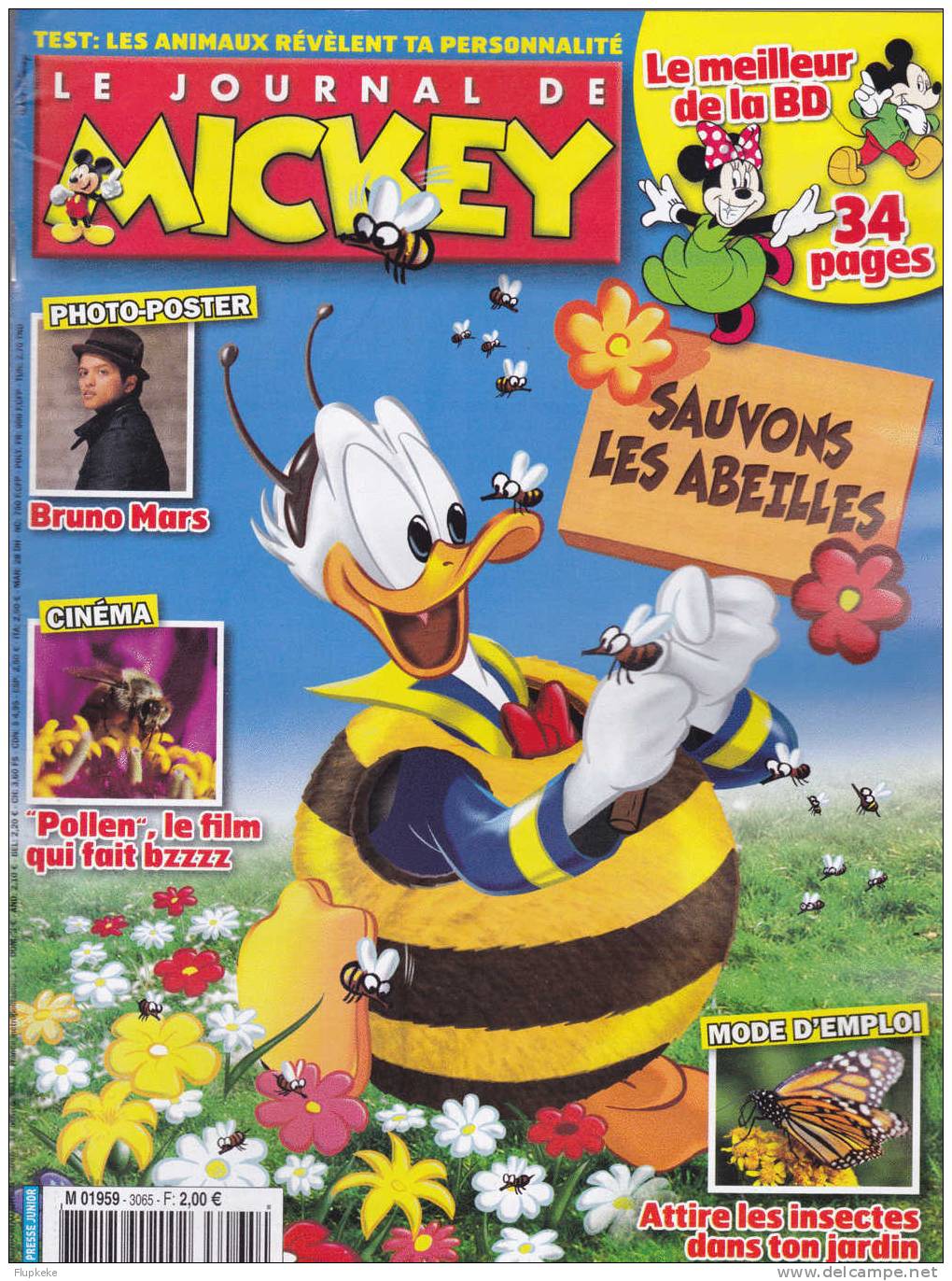 Journal De Mickey 3065 Mars 2011 Sauvons Les Abeilles - Journal De Mickey