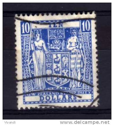 New Zealand - 1968 - $10 Dollar Postal Fiscal Stamp (Perf 14 Comb) - Used - Used Stamps