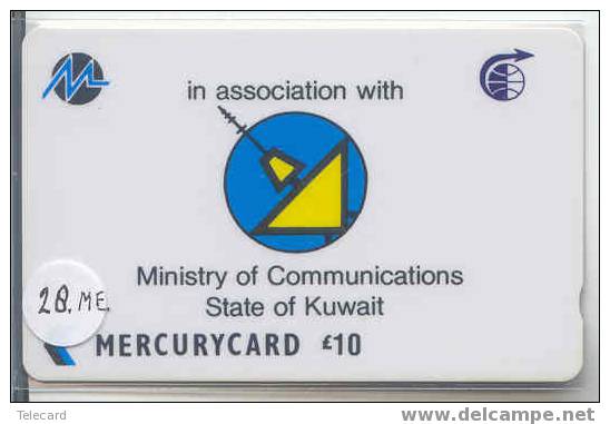 GPT (28 ME) Magnetic/Mercurycard/Ministry Of Communications Satellite Dish Logo * TELECARTE  KUWAIT * KOWEIT - Kuwait