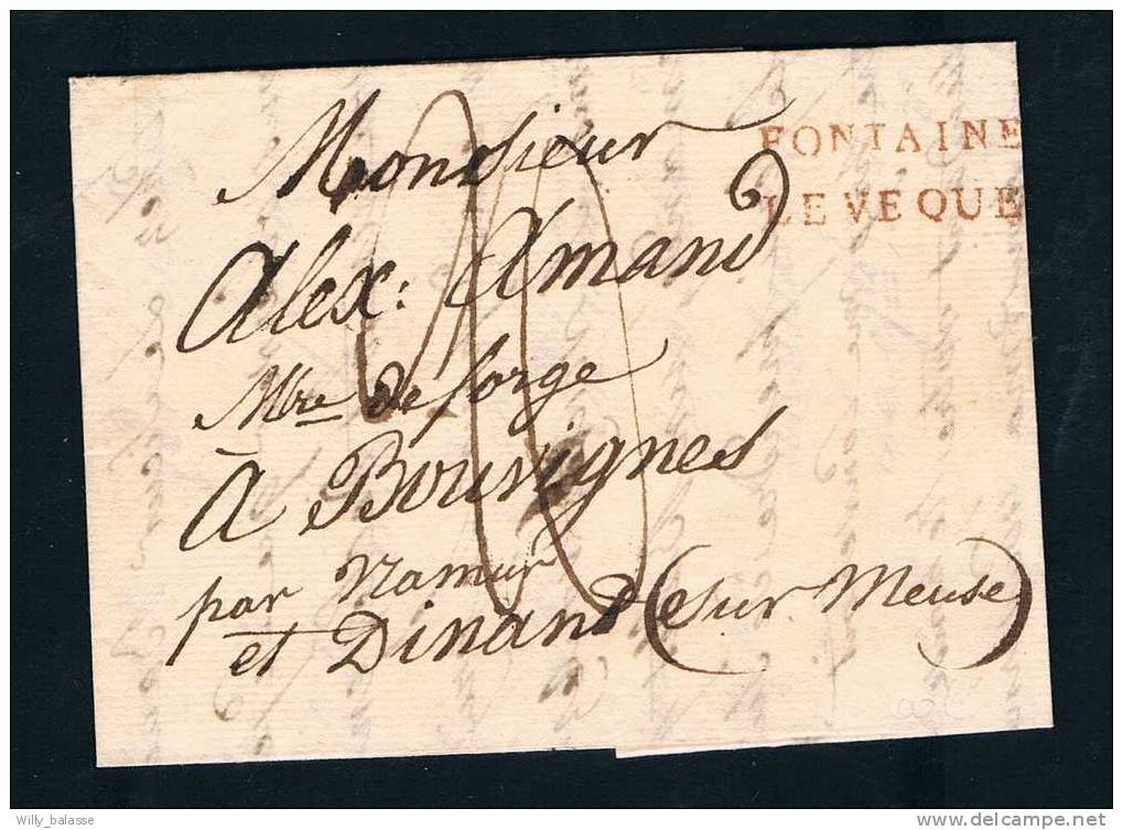 Belgique Precurseur 1833 Lettre Avec Marque "FONTAINE/LEVEQUE" Superbe - 1830-1849 (Belgica Independiente)