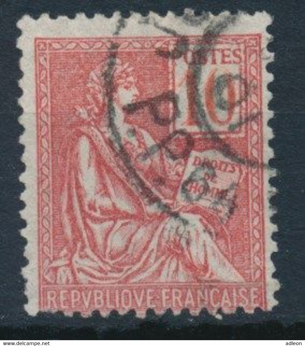 France-10c Rose Type I YT 112 Obl. Cachet De Journaux - 1900-02 Mouchon