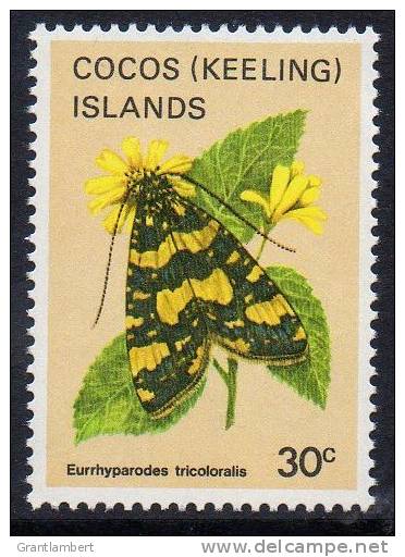 Cocos (Keeling) Islands 1982 Butterflies & Moths 30c MNH  SG 90 - Islas Cocos (Keeling)