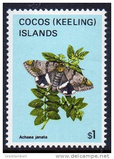 Cocos (Keeling) Islands 1982 Butterflies & Moths $1 MNH  SG 97 - Cocos (Keeling) Islands