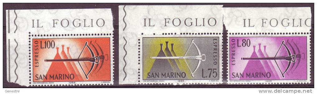 San Marino - 1965 - Y&T Express 25 à 27 ** (MNH) - Francobolli Per Espresso