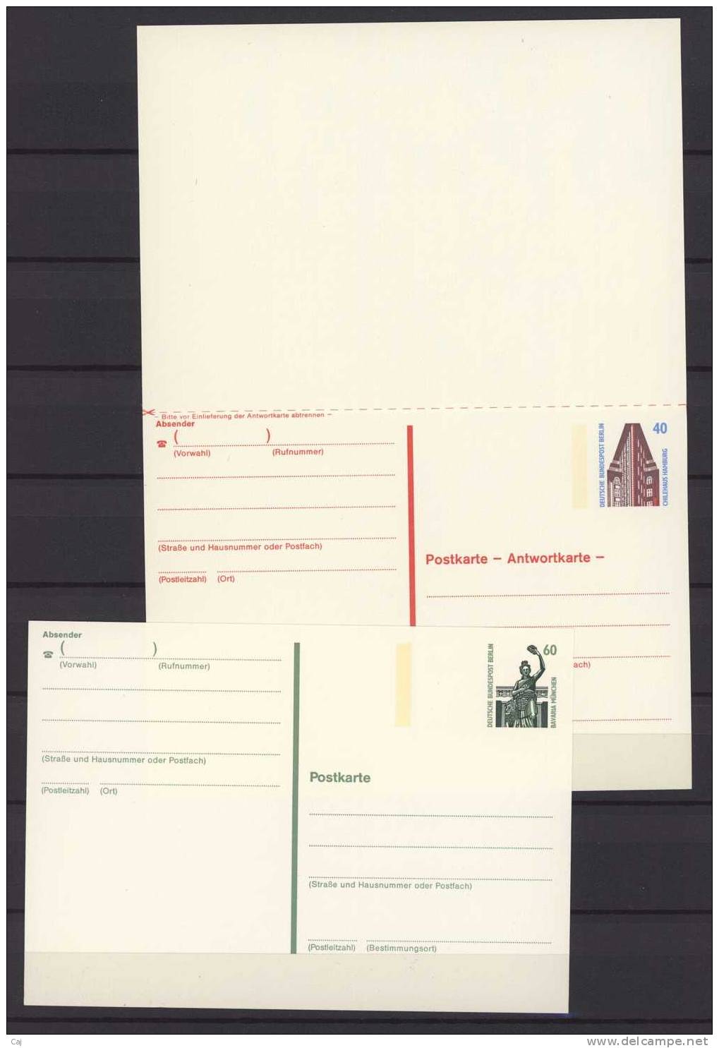 Allemagne  -  Berlin  -  Entiers :  Monuments  30 PF - 40 PF -  60 PF  -  80 PF  Neuf - Postales - Nuevos