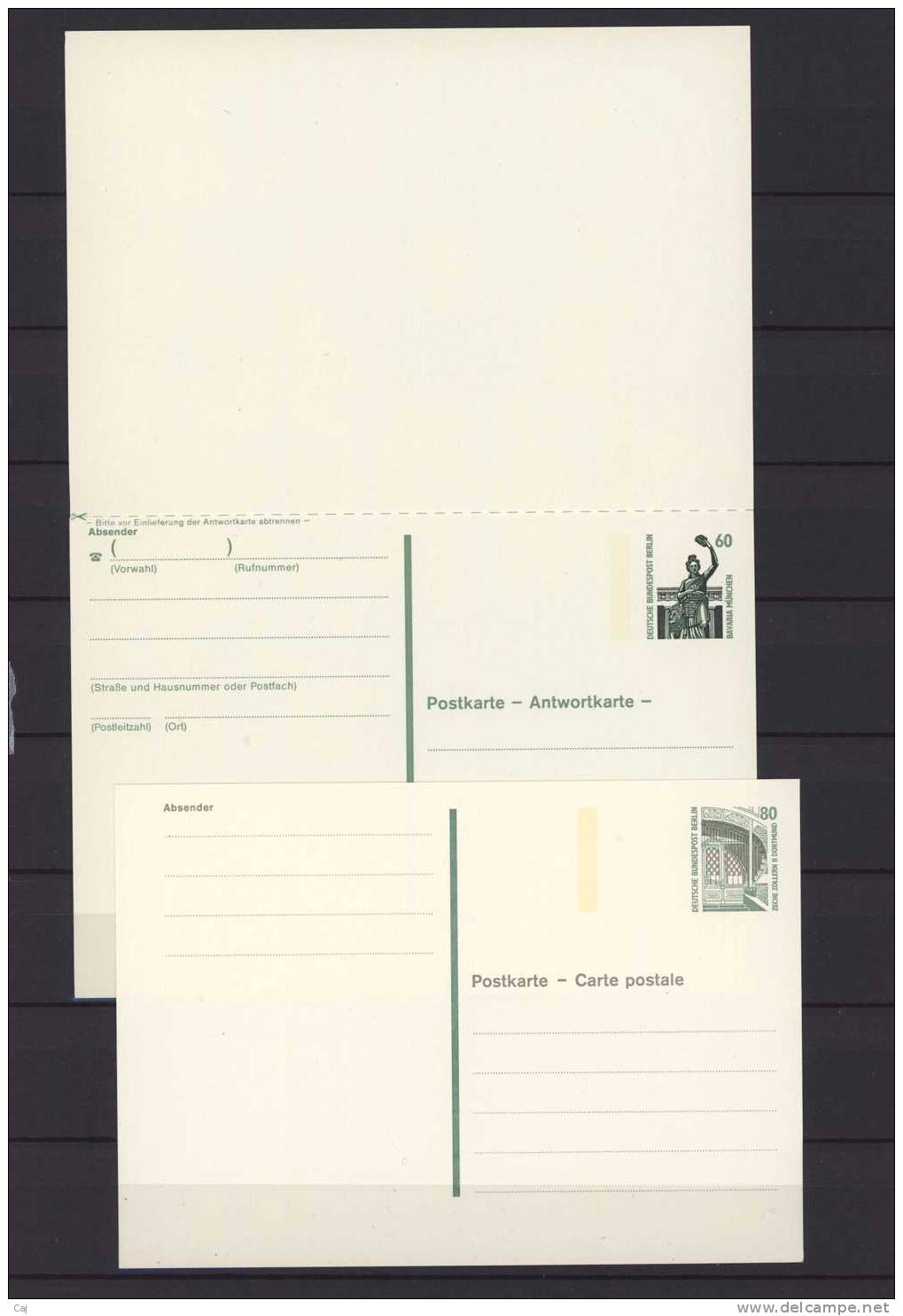 Allemagne  -  Berlin  -  Entiers :  Monuments  30 PF - 40 PF -  60 PF  -  80 PF  Neuf - Cartes Postales - Neuves