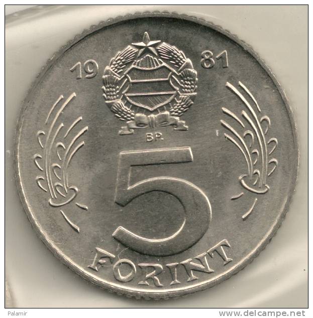 Hungary Ungheria 5  Forint  KM#594  1981 - Hongrie