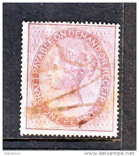 GREAT BRITAIN, Queen Victoria , 1d Draft Payable On Demand Receipt,lilac - Brieven En Documenten