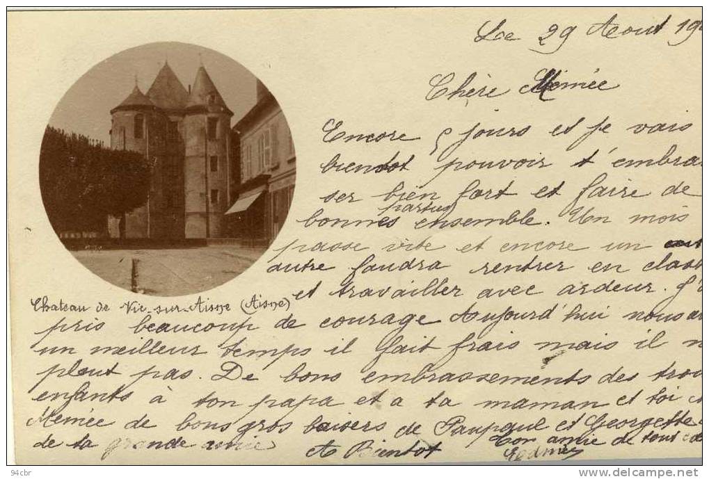 CPA (02)  VIC SUR AISNE    Le Chateau (carte Photo) - Vic Sur Aisne