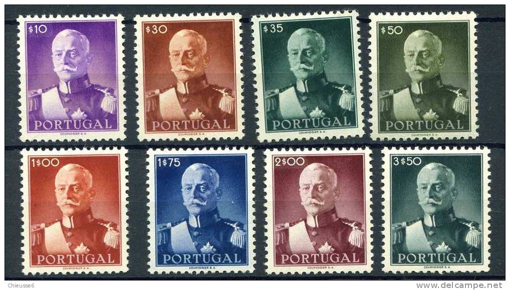 Portugal * N° 663 à 670 - Président Carmona - Unused Stamps