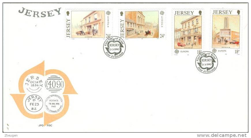 JERSEY 1990 EUROPA CEPT  FDC - 1990