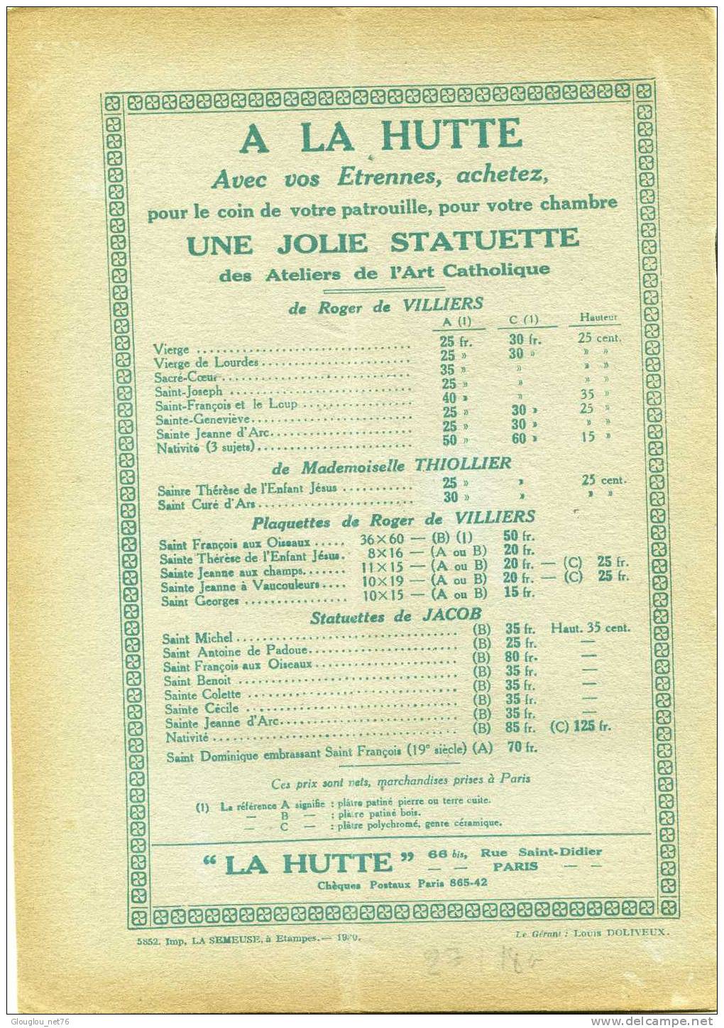 LE SCOUT DE FRANCE..15 JANVIER 1930  Nà103 - Autres & Non Classés
