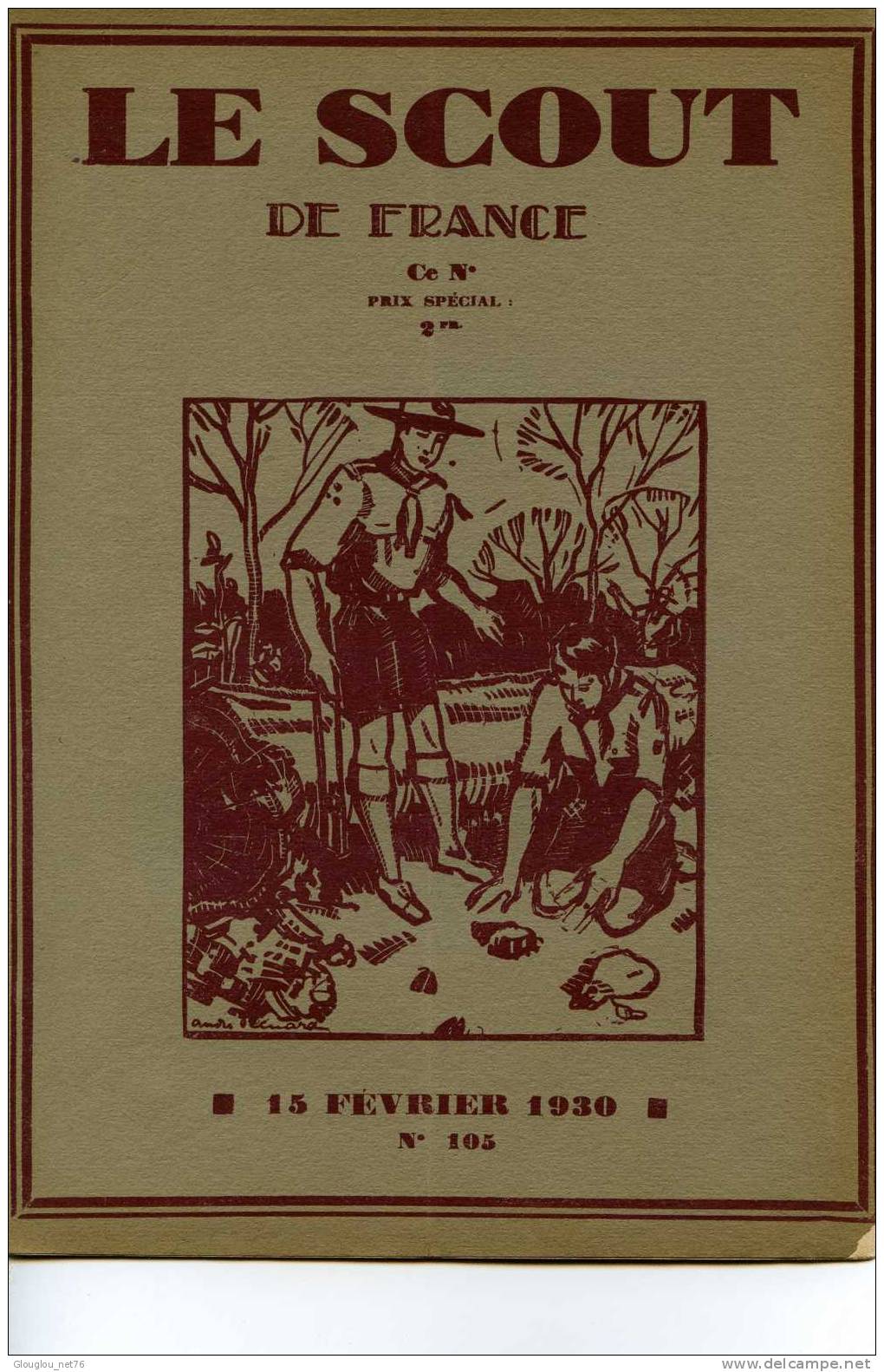 LE SCOUT DE FRANCE..15 FEVRIER 1930  No 105 - Autres & Non Classés