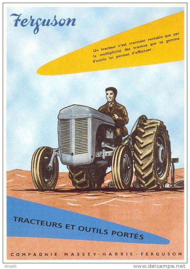 CPM - PUBLICITE - TRACTEUR - MATERIEL AGRICOLE - N°9 - TRACTEUR FERGUSON - COMPAGNIE MASSEY -HARRIS - FERGUSON - Tracteurs