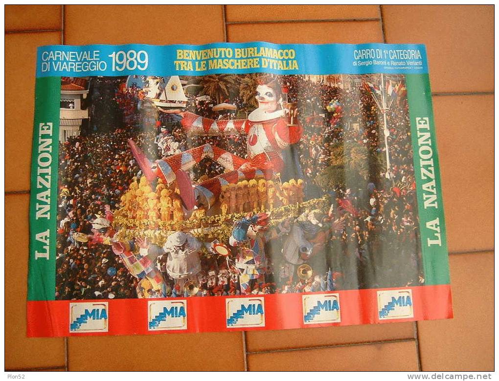 5197-MANIFESTO CARNEVALE VIAREGGIO-1989 - Afiches