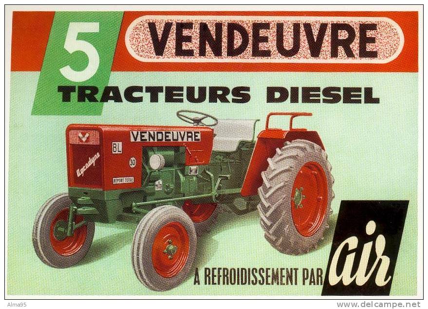 CPM - PUBLICITE - TRACTEUR - MATERIEL AGRICOLE - N° 35 - VENDEUVRE - Tracteurs