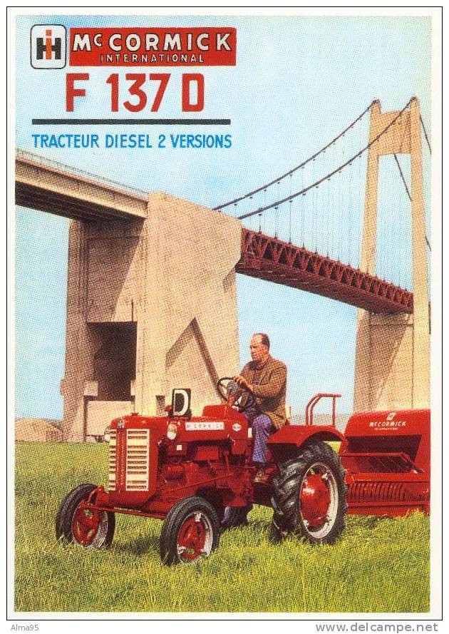 CPM - PUBLICITE - TRACTEUR - MATERIEL AGRICOLE - N° 42 - McCORMICK F 137 D - Tractors