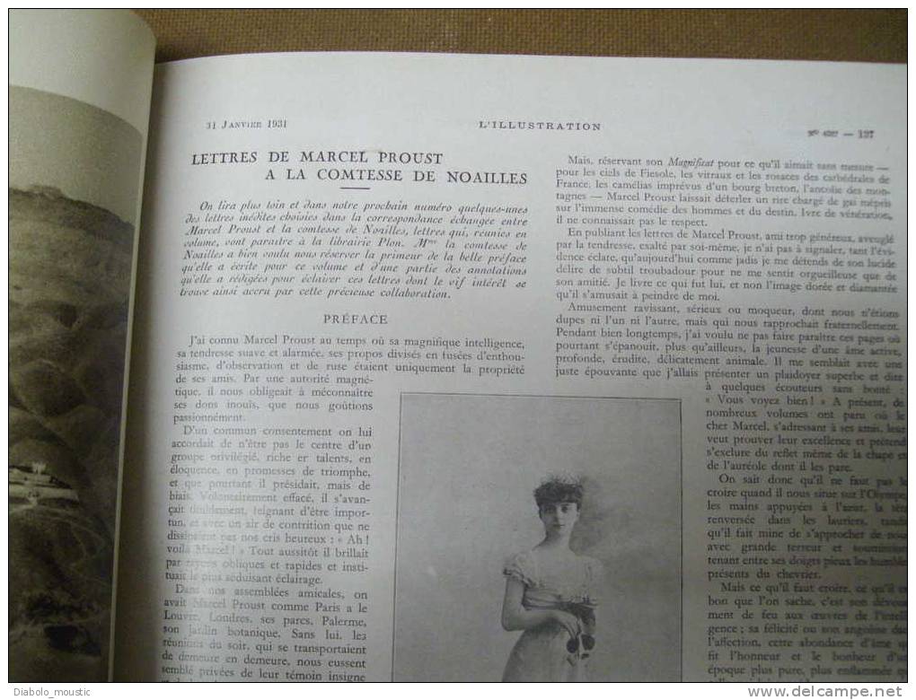 1331: Onze HYDRAVIONS Traversent L' ATLANTIQUE ; Mort Du Cygne ; Lettres Proust à La Comtesse; COROT ;l' ARLBERG ; Esp - L'Illustration