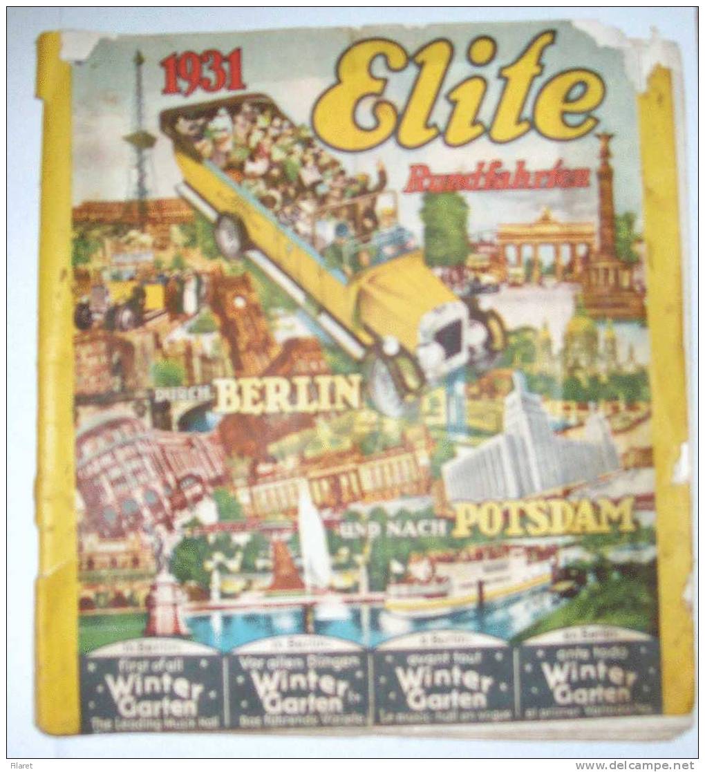 GERMANY-ELITE,DURCH BERLIN UND NACH POTSDAM,REVUE,1931,MAPS AND OTHERS - Cartes Routières