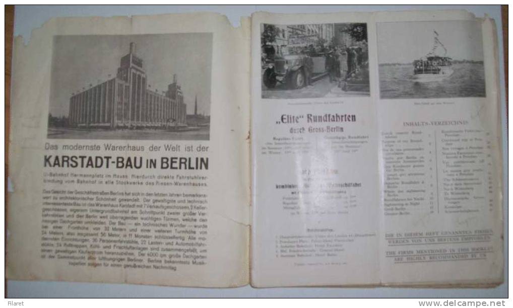 GERMANY-ELITE,DURCH BERLIN UND NACH POTSDAM,REVUE,1931,MAPS AND OTHERS - Carte Stradali